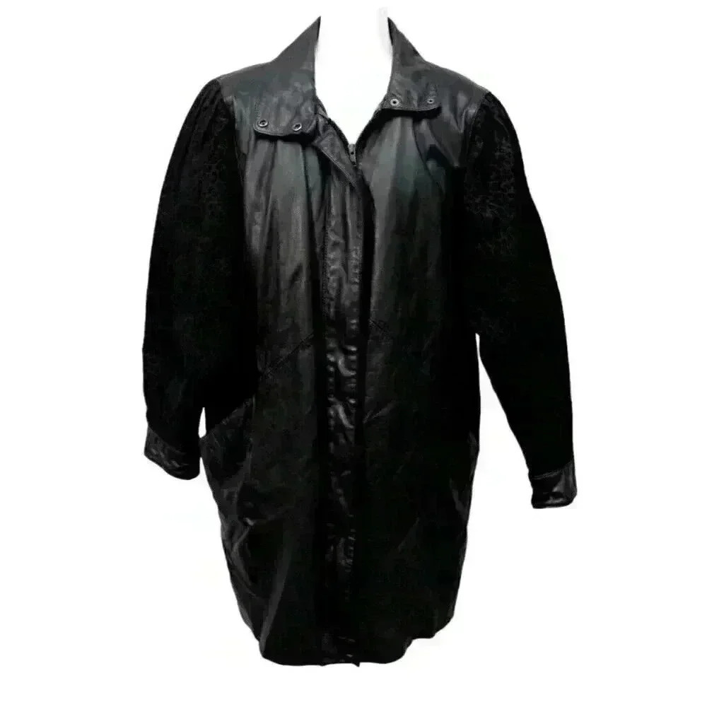 Wilsons Women's XL Black Thinsulate Leather Jacket Full Zip Removable Liner